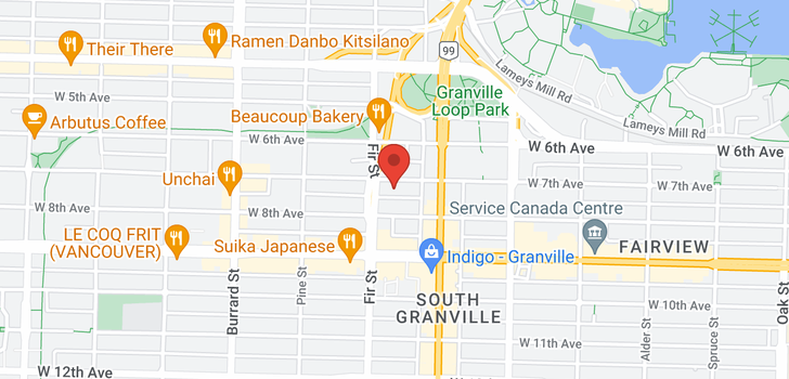 map of 1103 1570 W 7TH AVENUE